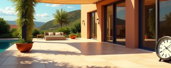 Pergola toile adossée